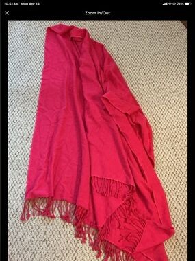 100% Pashmina cashmere wool scarf. 78”x36”